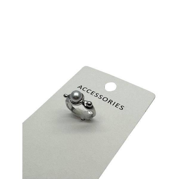 Buy Fancy Ladies Ring Silver White Freshwater Pearl Adjustable Stackable at wholesale prices