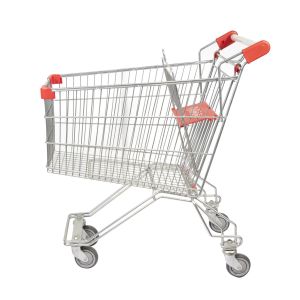 125L Large Capacity Russian Style Supermarket Steel Handcart Grocery Store High