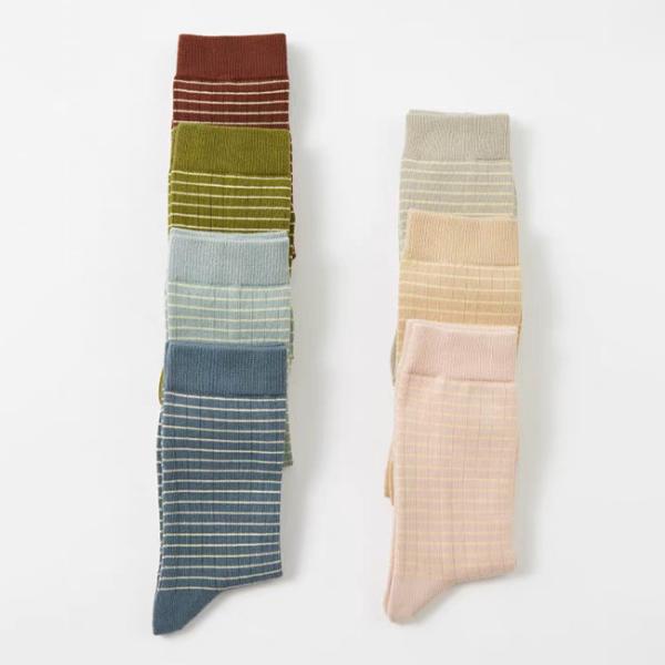 Custom Striped Vintage Soft Bamboo Cotton Crew Socks