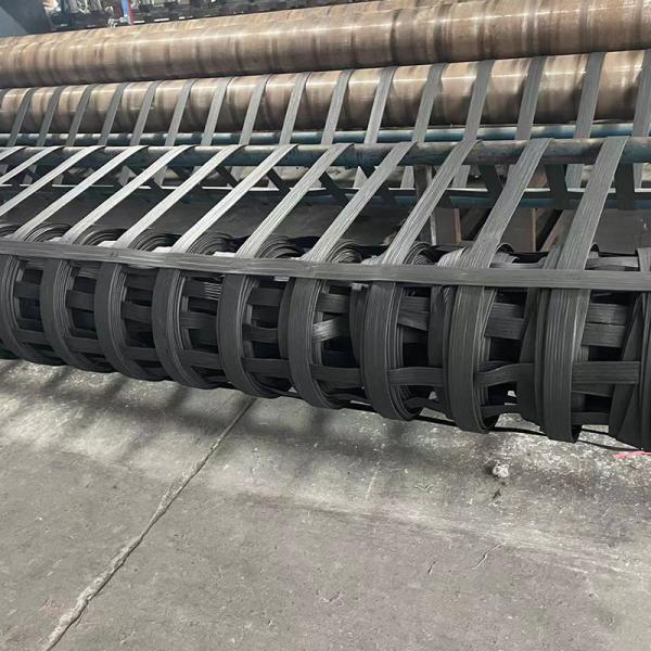 Fiber Reinforced Plastic Geogrid High Strength Polyester Bixial Geogrid Fiber Plastic Geogrid For Road Construction