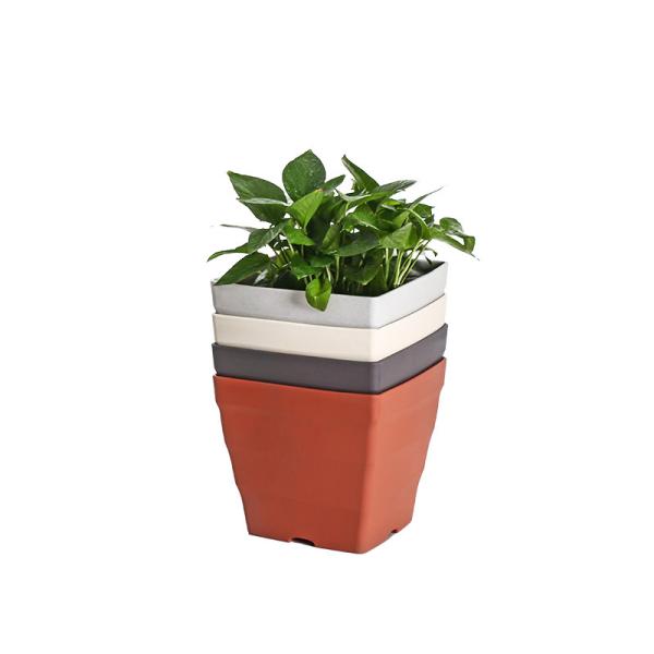 25x25cm Quadrate Polyresin Square Recycling Plastic Nursery Pots