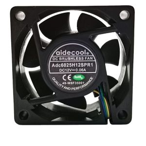 Practical 12V DC Axial Cooling Fan Lightweight 60x60x25mm 3000Rpm