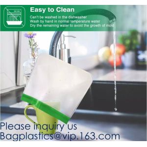 FOOD GRADE SILICONE: Strong, Thick 100% Durable Silicone Food Bags, Non-Toxic,