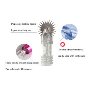 New Tattoo Semi-permanent 8MM/6MM Microblading Roller Fog Eyebrow Gear Needle,