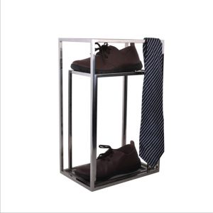 Smooth Design Stainless Steel Metal Box Frame , Tie Scarf Display Rack Without