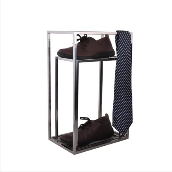 Smooth Design Stainless Steel Metal Box Frame , Tie Scarf Display Rack Without