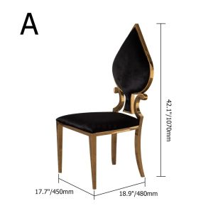 Luxury Fully Assembled Black Sweetheart Chairs For Wedding