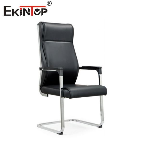 OEM Black High Back Office Chair With Metal Frame Leather Material Business