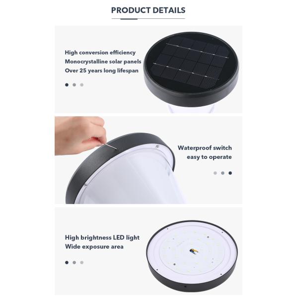 6000K LED Solar Pathway Lights Dusk To Dawn outdoor garden Light With LiFePO4 Battery