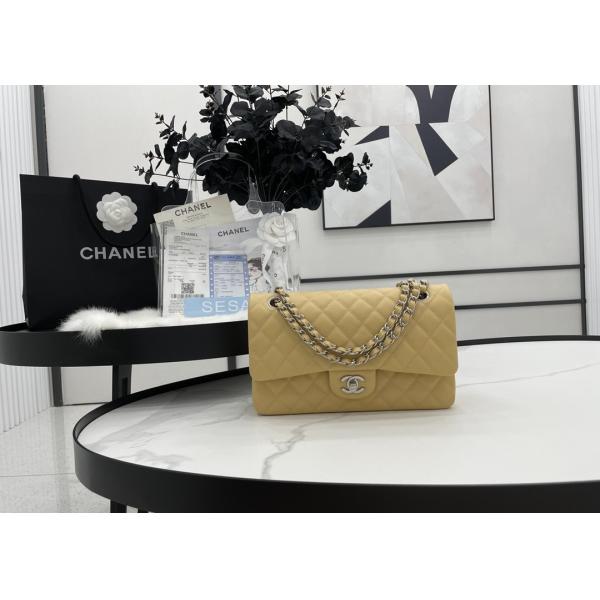 Ball Caviar Womens Chain Bag Calf Skin Inside Suede 25cm Length