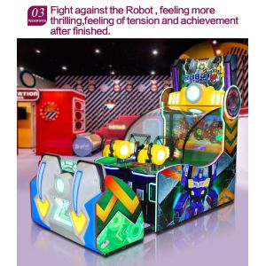 2 players Robot Storm ball shooting video redemption machines with ticket for