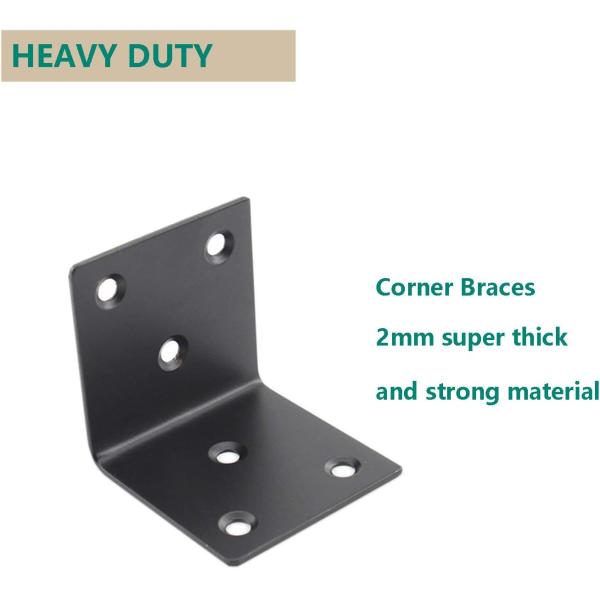 Metal Steel Bracket Standard 90 Degree L Shaped Corner Brace for Wood Cabinets Shelves
