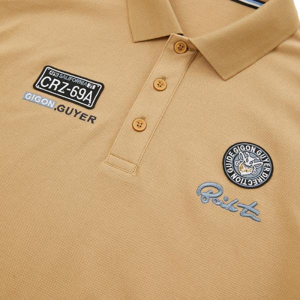 Men's Clothing Casual Style Polo Shirts with Embossed Logo and Double-sided Print