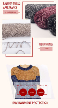 1/2.3NM Blending Velvet Spray Yarn For Knitting Sweater Overcoat