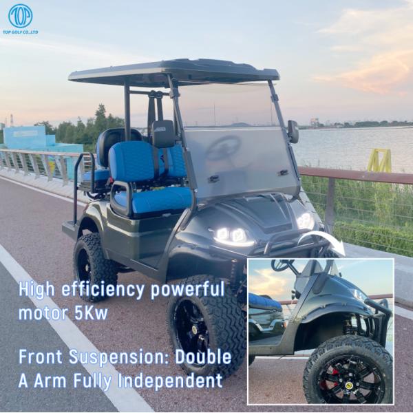 4 Seater Mini Electric Golf Carts 4 Wheel Disc Brake 10 Inch CARplay Display Off