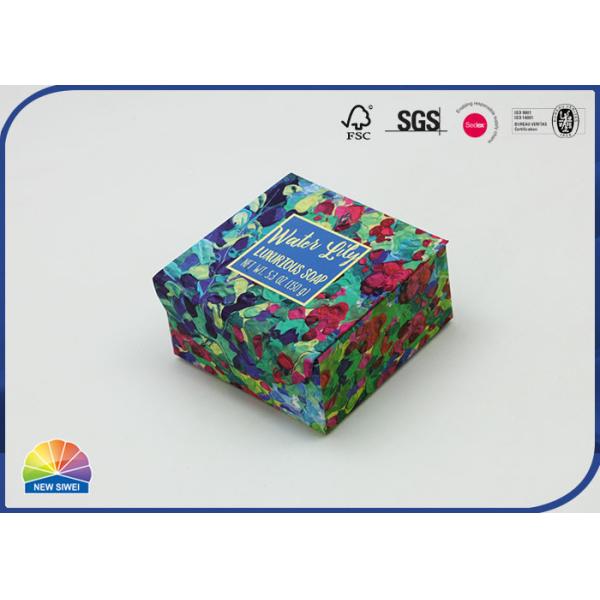 Buy Luxurious Soap Packaging Hinged Lid Gift Box Custom Print at wholesale prices