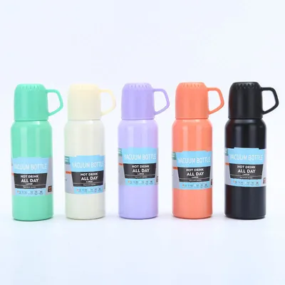 Vacuum Insulated Water Bottle Thermo With Cup 648ml / 22oz Stainless Steel