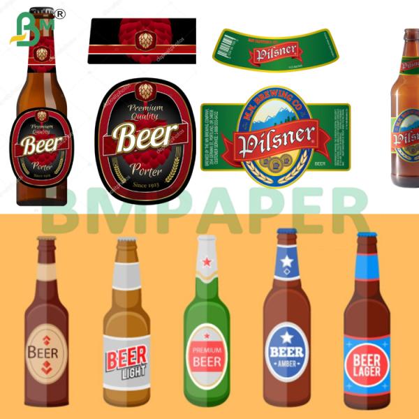 75gsm One Side Glossy One Side Matte Wet Strength Label Paper Rolls