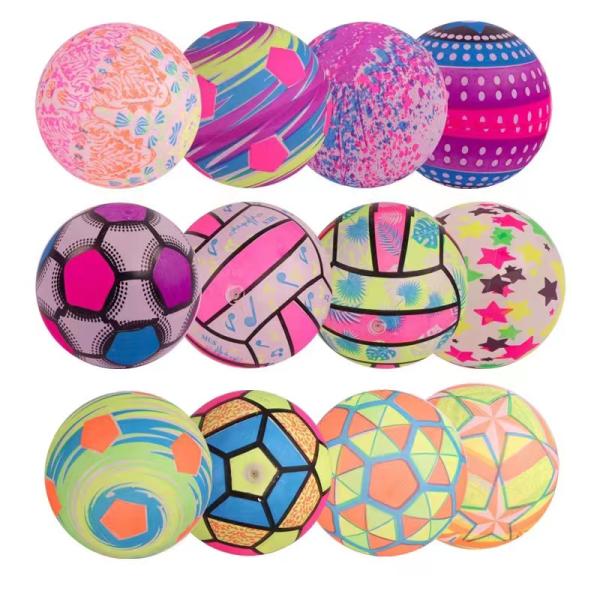 Customized Logo Bright Color Full Printing Vinyl Pvc Toy Ball for Outdoor and Indoor Fun
