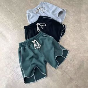 Custom Jogger Logo Gym Shorts High Quality Cotton Running Sports Pull Rope