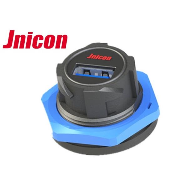 Quick Lock Waterproof USB Connector , Waterproof USB Female Connector Micro