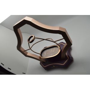 Golden Visual Merchandising Displays Aluminum for Wine Showing / Retail Space