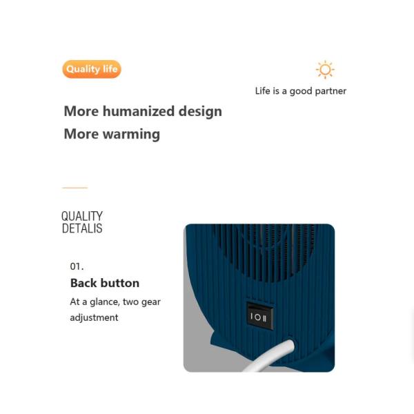 PTC Heating Element 1200W Mini Electric Heater for Household Portable Desktop Warm Air