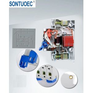 Red Copper Texture Miniature Circuit Breakers 1P Shockproof