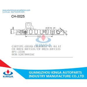 Outlet Radiator Plastic Tank For Chrysler Grand Cherokee Years 2001 To 2004