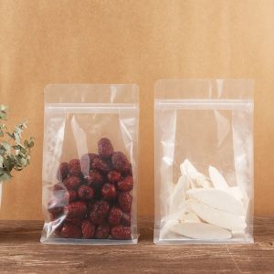 PET Plastic Zip Lock 300g Flat Bottom Gusset Bags