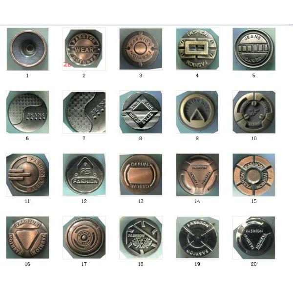 Manufacturer Wholesale Classic antique brass metal Jeans button for jeans