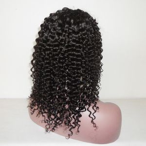 #1b 130% Density Brazilian 100% Human Hair Deep Curl Full Lace wigs