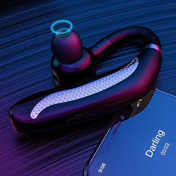 Wireless Single Car Headphones Portable Handsfree Bluetooth 5.0 Earphone 180 Rotation Earbuds Earphones Headphone with Mic