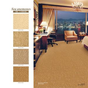 Flower pattern long pile wool+polyester carpet for bedroom