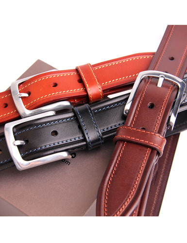 Zinc Alloy Buckle Mens Casual Leather Belt