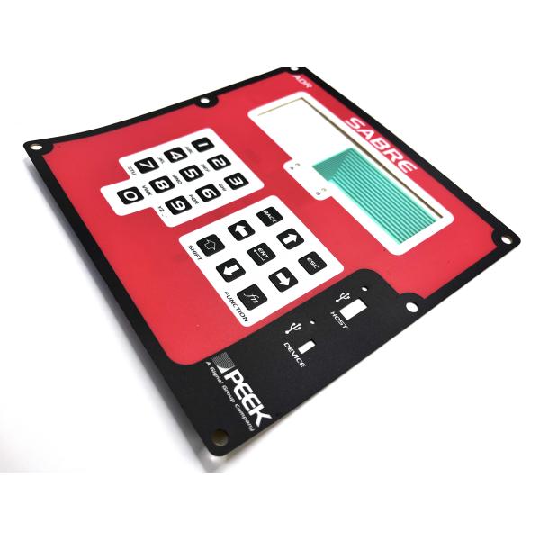 Autotex F150 Polyester Membrane Keypad Customh With 4 Layers And 500 Life Cycles