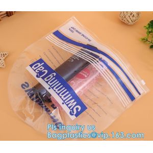 Cosmetic k clear bubble bags/Hot sale Slider Zipper Bag, slider hook hanging