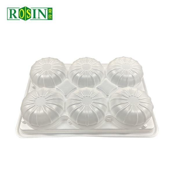 Customized 6 Grid Frozen Food Tray PP Plastic Food Container For Dumplings And Buns