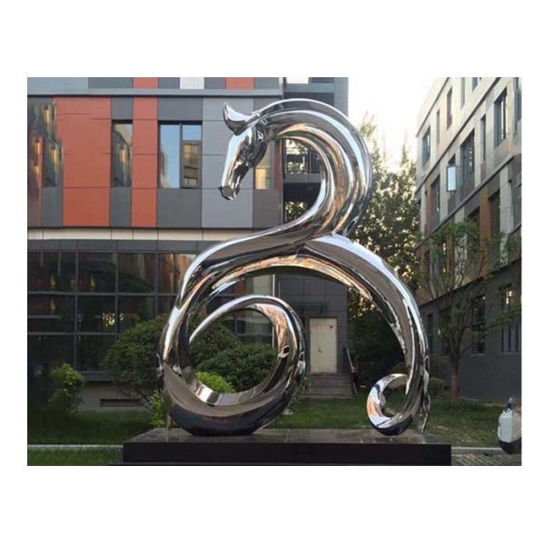 Wangstone Mirror Stainless Steel Sculpture Large Decoration 300cm Height