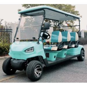 Quality Blue 8-Seater Electric Golf Cart With Customizable Color And LOGO Perfect For Luggage Delivery At Weddings Or Airports for sale