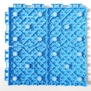 PP Tiles Shock Absorption for Outdoor Sports Gym Flooring in Black and Yellow