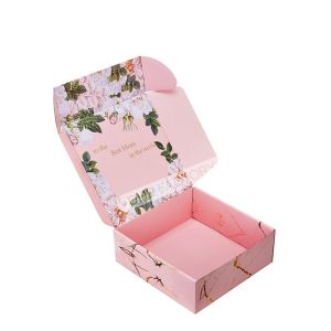 Custom Made Pink Cardboard Mailer Boxes Gift Shipping Boxes Stylish
