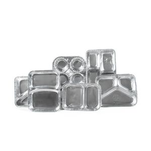 Aluminium Food Container Machine With Electronically Controlled Foil Feeding And