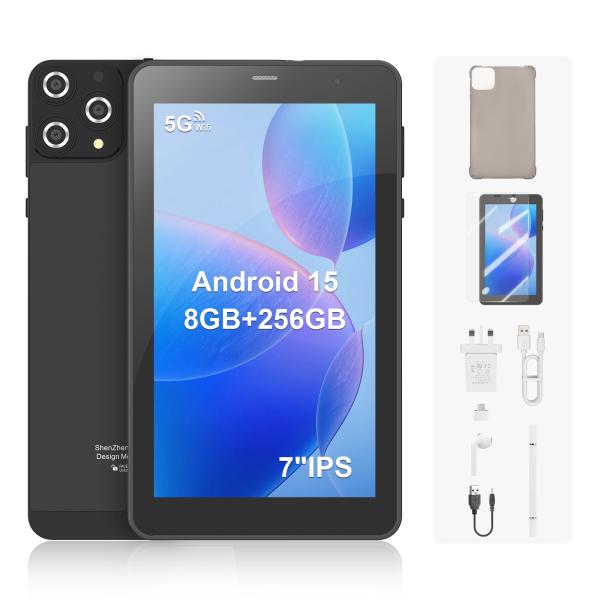 Buy C idea 7 inch Wifi Tablet with Case 8+256GB Storage Quad Core Processor 600x1024 IPS Touchscreen CM516 black at wholesale prices
