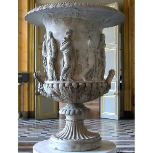 White Marble Flowerpot for building