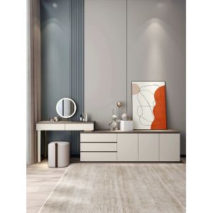 Scandinavian Modern Bedroom Furniture Space Saving Dressing Table Nightstand