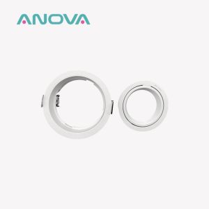 Commercial Recessed Spotlight Frame 75mm Cut-Out GU10/MR16 Aluminum Anti-Glare