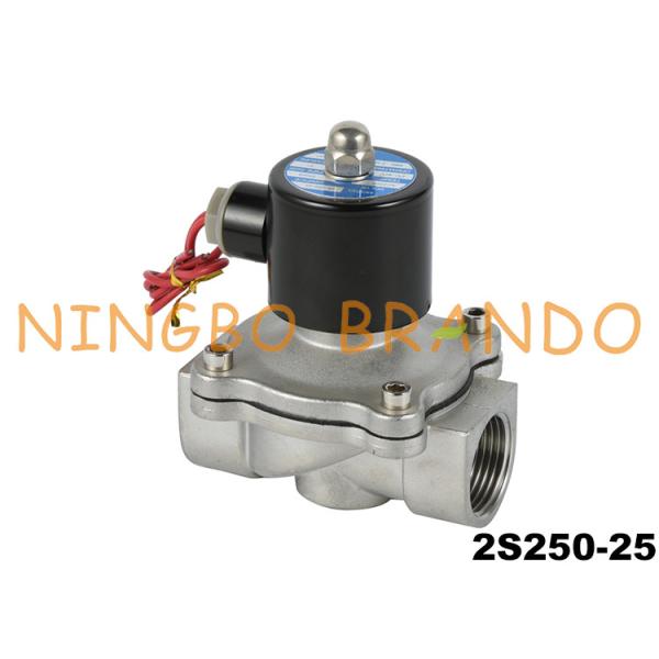 Buy 2S250-25 1" Stainless Steel Diaphragm Solenoid Valve AC220V DC24V at wholesale prices
