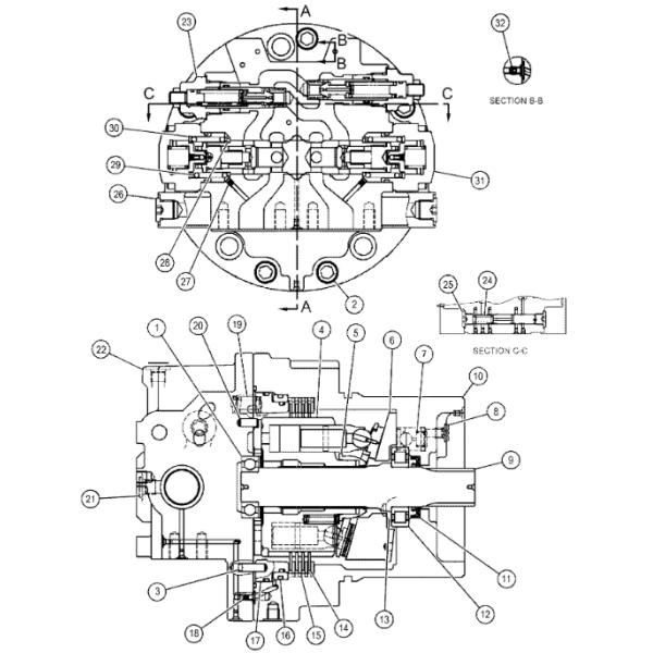 551-5111 5515111 Tipe Bibir Seal Excavator Spare Parts For C7.1 E323
