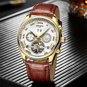 KINYUED Custom Logo Original Luxury Brand Automatic Mechanical Tourbillon Watch